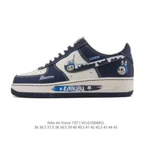 Nike Air Force 1 07 Low White Leather Sneakers with Air Cushion