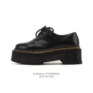 Dr Martens Women's Low-Platform Leather Ankle Boots - Classic British Style