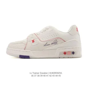 Louis Vuitton Trainer Sneaker Low Fashion Thick Sole Leather Shoes