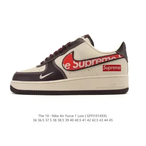 Nike Air Force 1 Low 07 White Leather Shoes with Air Cushion