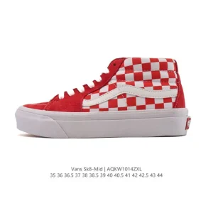 Vans Sk8-Mid Canvas Shoes Men Women Retro Skateboarding Sneakers