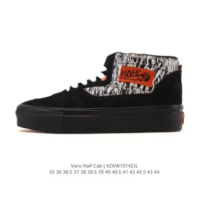 Vans Half Cab Autumn Winter Mid Top Suede Vulcanized Skate Shoes