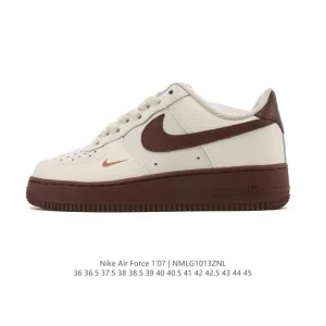 Nike Air Force 1 '07 Low White Leather Sneakers for Men and Women