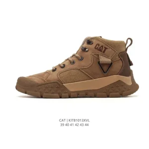 Cat Men's Classic Leather Martin Boots with Chunky Sole