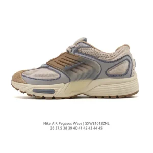 Nike Pegasus Wave Men's Women's Running Shoes Retro Comfort Breathable Low-Top Wave Aesthetic Sport Shoes