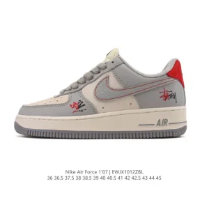 Nike Air Force 1 '07 Low White Leather Sneakers with Air Cushioning