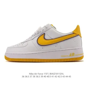Nike Air Force 1 Low 07 White Leather Sneakers with Air Cushion