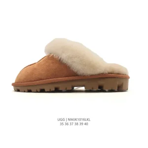 UGG Women's Cozy Winter Slippers with Waterproof Leather and Thick Sole