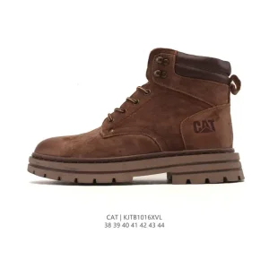 Cat Men's Classic Leather Martin Boots Outdoor Hiking Shoes