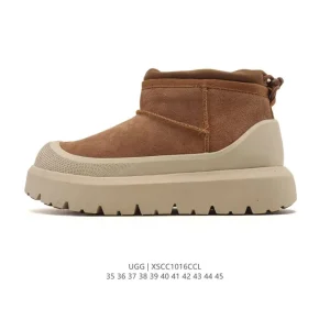 UGG Retro High-Top Platform Boots with Wool Lining