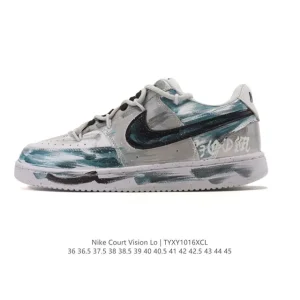 Nike Court Vision Low Vintage Basketball Sneakers with Leather Upper