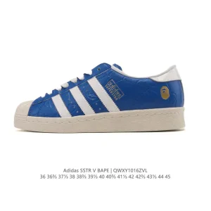 Adidas Sstr V Bape 2025 Snake Year Collaboration Classic Shell Toe Sneakers