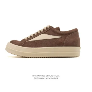 Rick Owens High-Street Retro Low-Top Sneakers with Thick Laces