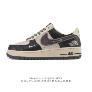 Nike Air Force 1 07 Low White Leather Sneakers with Air Cushion