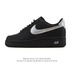 Nike Air Force 1 '07 Low White Leather Sneakers with Air Cushion