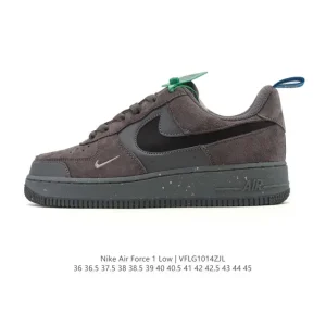 Nike Air Force 1 07 Low White Leather Sneakers with Air Cushion