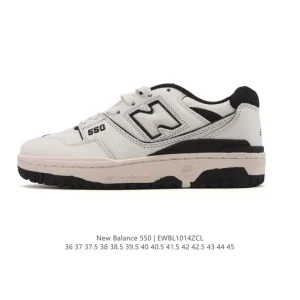 New Balance 550 Retro White Leather Basketball Sneakers for Men and Women