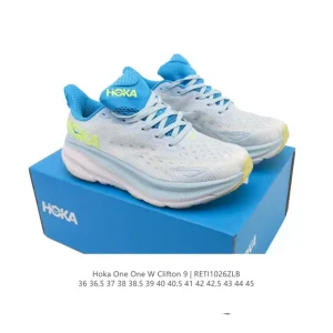 Hoka One One Clifton 9 Lightweight Cushioned Running Shoe for Daily Training