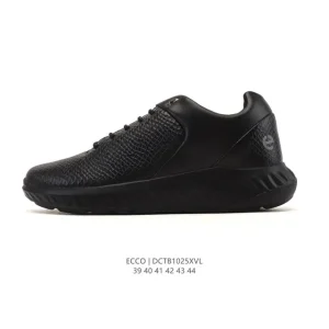 ECCO Men's Leather Casual Sneakers for Outdoor and Everyday Wear