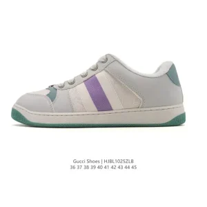 Gucci Screener Vintage Distressed Sneakers Platform Retro Unisex Shoes