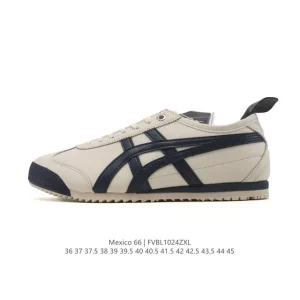ASICS Onitsuka Tiger Mexico 66 Classic Vintage Leather Sneakers