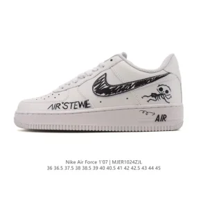 Nike Air Force 1 07 Low White Leather Sneakers for Men and Women