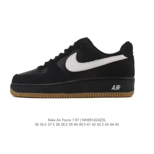 Nike Air Force 1 '07 Low Leather Sneakers with Air Cushioning