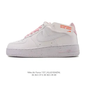 Nike Air Force 1 Low 07 White Leather Sneakers for Men and Women