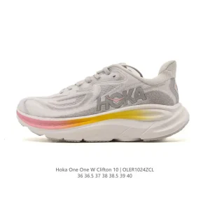 HOKA Clifton 10 Women's Lightweight Cushioned Running Shoes for Road Running