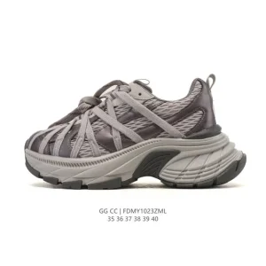 Gg Cc Luxury Women's Chunky Sneakers with 5cm Height Increase