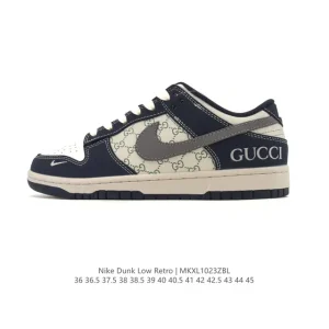 Nike SB Dunk Low Pro XD1588 Vintage Leather Skateboarding Shoes for Men and Women