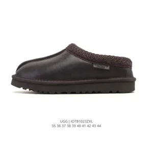 UGG Women's Classic Retro Low-Top Slippers with Wool Lining and Rubber Sole