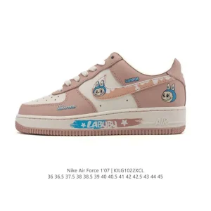 Nike Air Force 1 07 Low White Leather Sneakers with Air Cushion