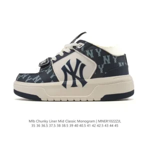 MLB Chunky Liner Basic Street Style Unisex Chunky Sole Sneakers
