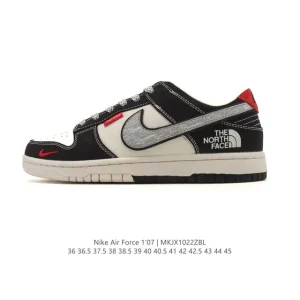 Nike Air Force 1 '07 Low White Leather Sneakers with Air Cushioning