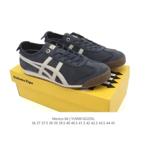 ASICS Onitsuka Tiger Mexico 66 Classic Leather Sneakers for Men and Women