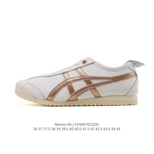 ASICS Onitsuka Tiger Mexico 66 Classic Leather Sneakers for Men and Women
