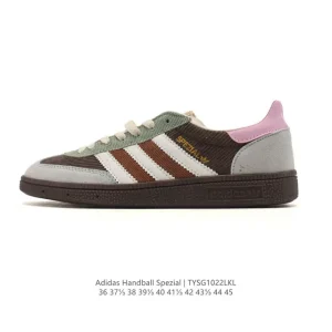 Adidas Handball Spezial Low-Top Vintage Leather & Fabric Sneakers