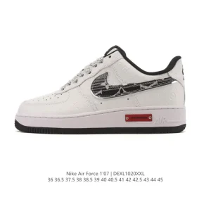 Nike Air Force 1 Low 07 White Leather Casual Shoes with Air Cushion