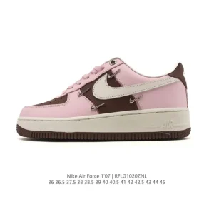 Nike Air Force 1 07 Low White Leather Sneakers with Air Cushioning