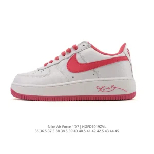 Nike Air Force 1 '07 Low White Leather Sneakers with Air Cushioning