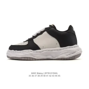 Mmy Maison Mihara Yasuhiro Blakey Dirty Canvas Low Top Sneakers