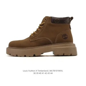 Timberland x LV Limited Edition High Top Boots with Leather Insoles
