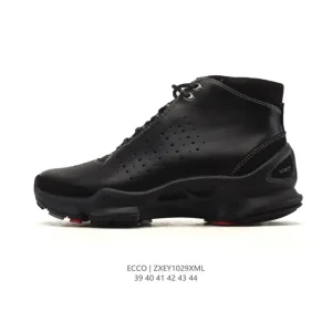 ECCO Men's Casual Platform Sneakers Breathable Lightweight Lace-Up Shoes