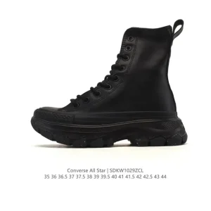 Converse All Star Leather High Top Platform Shoes for Men and Women