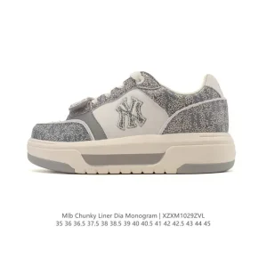MLB Chunky Liner Mid Streetwear Sneakers with Reflective Details
