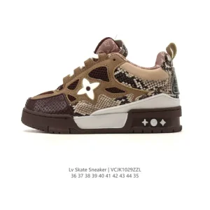 Louis Vuitton Trainer Low Sneaker Fashion Thick Sole Unisex Shoes