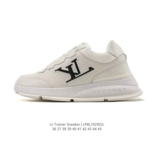 Louis Vuitton Classic White Leather Sneakers for Men and Women