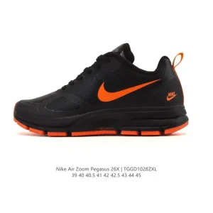 Nike Zoom Pegasus 26X Leather Running Shoes with Full-Length Zoom Air Cushioning
