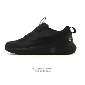 ECCO Men's Outdoor Hiking Shoes Breathable Lightweight Lace-Up